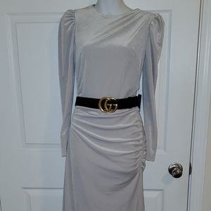 Express Grey velvet dress